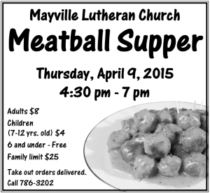 Mayville Lutheran Church Meatball Supper