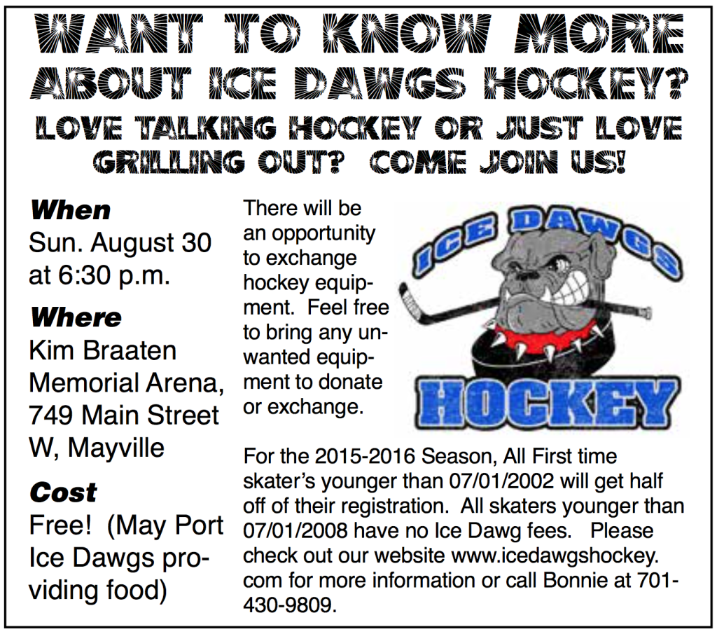 Ice Dawgs Hockey Grill Out @ Kim Braaten Memorial Arena
