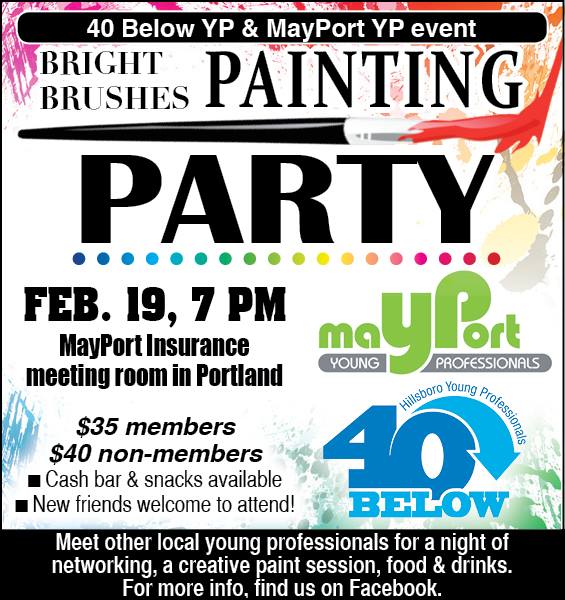 MayPort Young Professionals Painting Party Mayville Portland