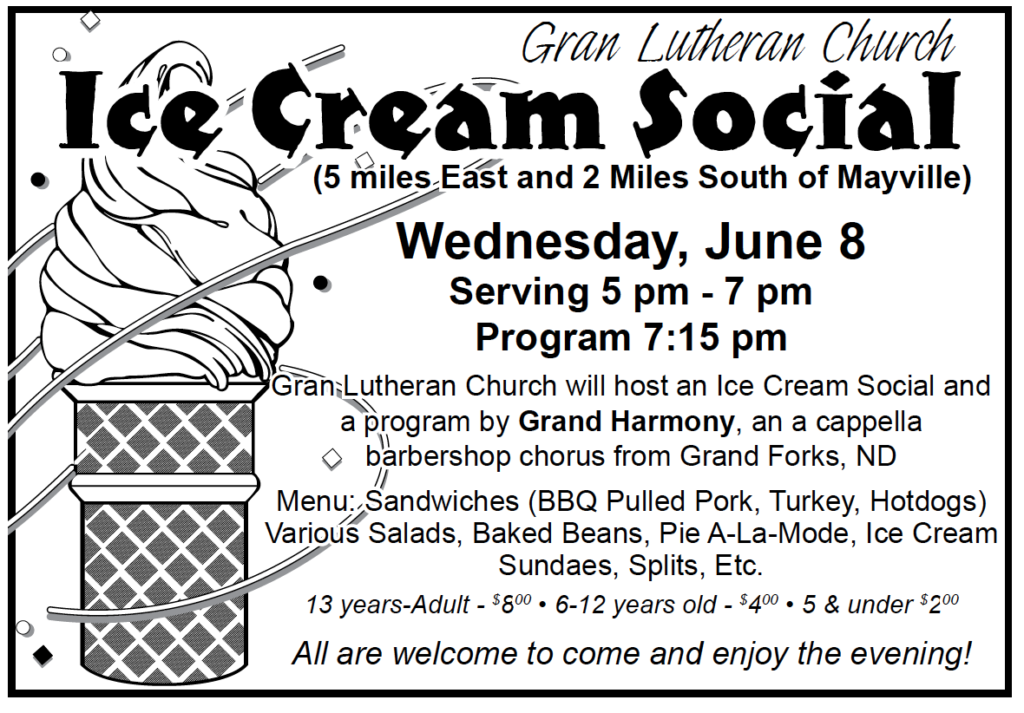 Gran Ice Cream Social @ Gran Lutheran Church