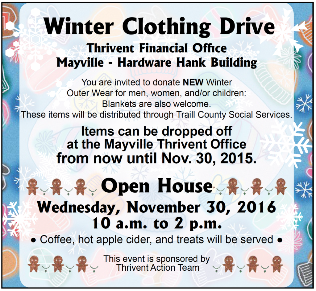 Winter Clothing Drive @ Thrivent Financial Office