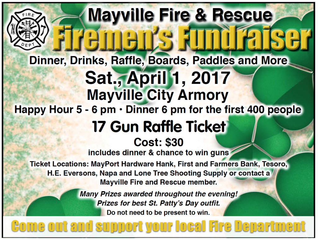 Mayville Fire & Rescue Fireman's Fundraiser @ Mayville Armory