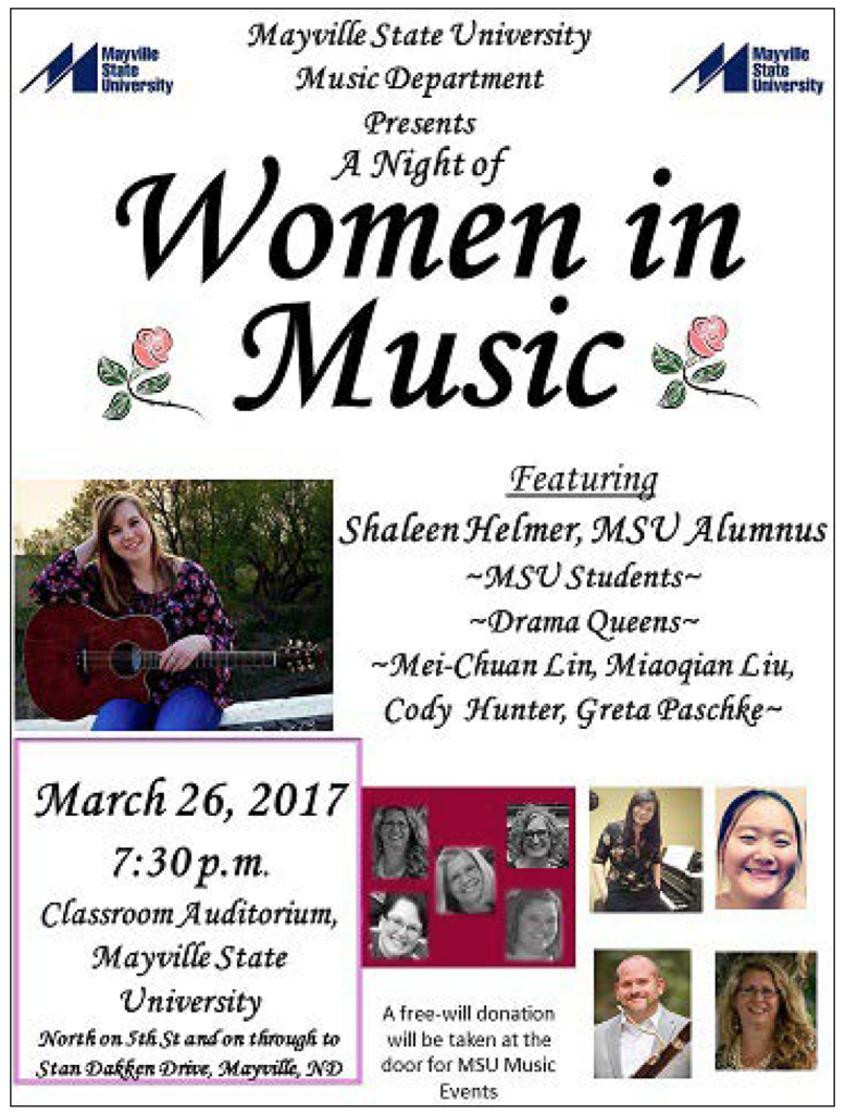 Women in Music @ Mayville State University Classroom Auditorium