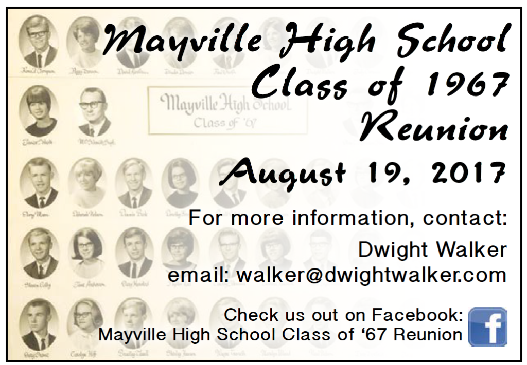 Mayville High School Class of 1967 Reunion