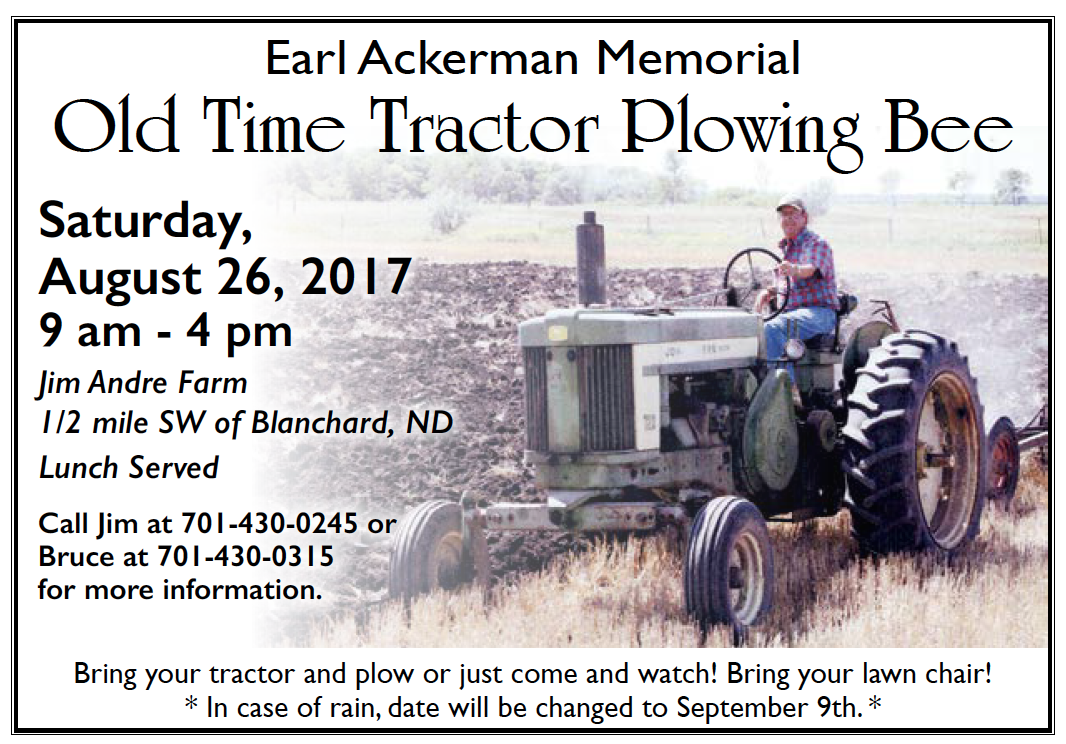 Earl Ackerman Memorial Old Time Plowing Bee @ Jim Andre Farm