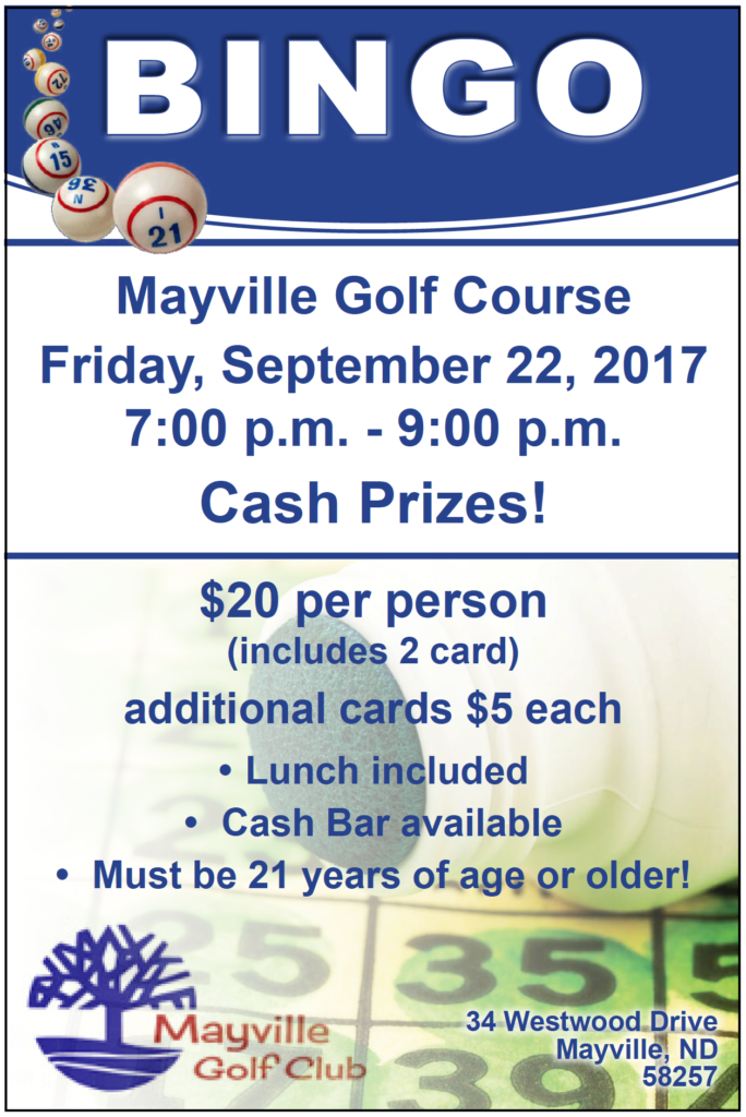 Bingo at the Golf Course @ Mayville Golf Club