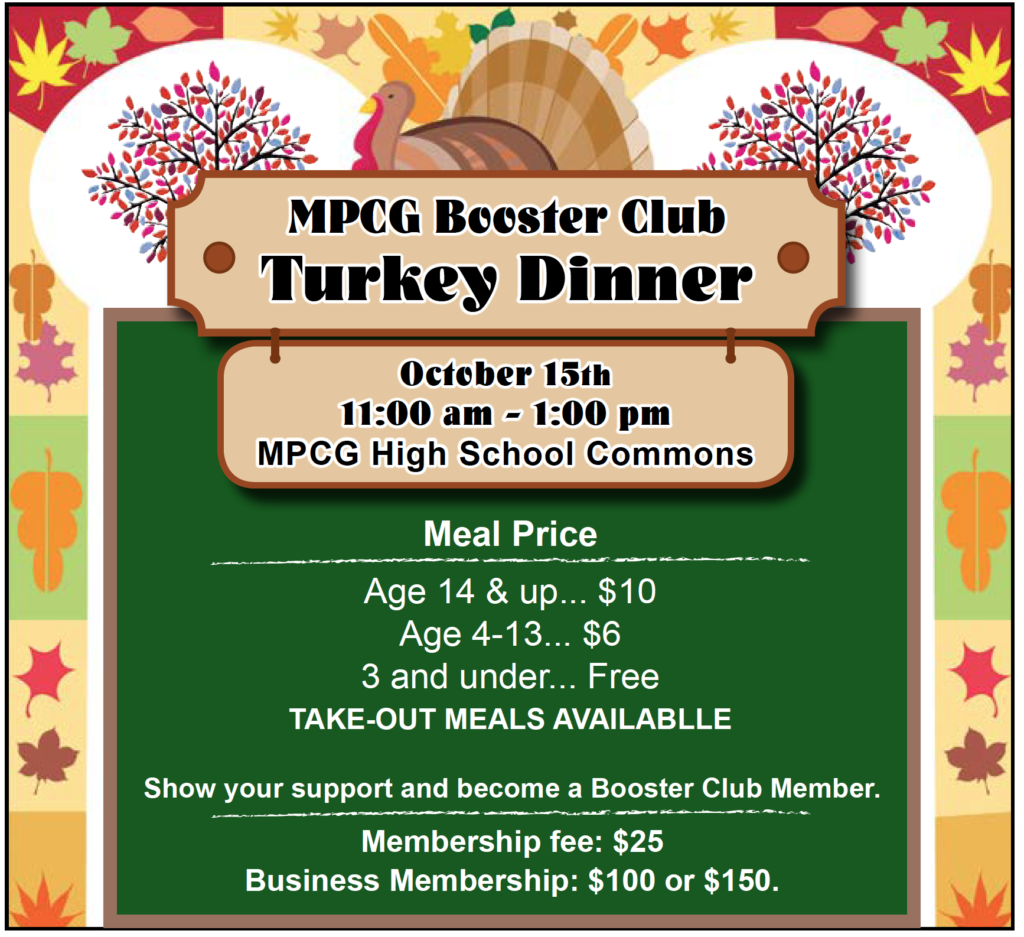 MPCG Booster Club Turkey Dinner @ May-Port CG High School