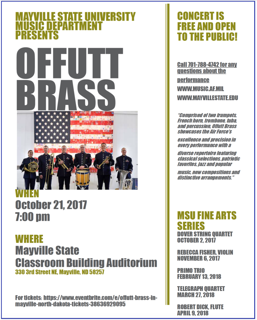 Offutt Brass @ Mayville State Classroom Building Auditorium