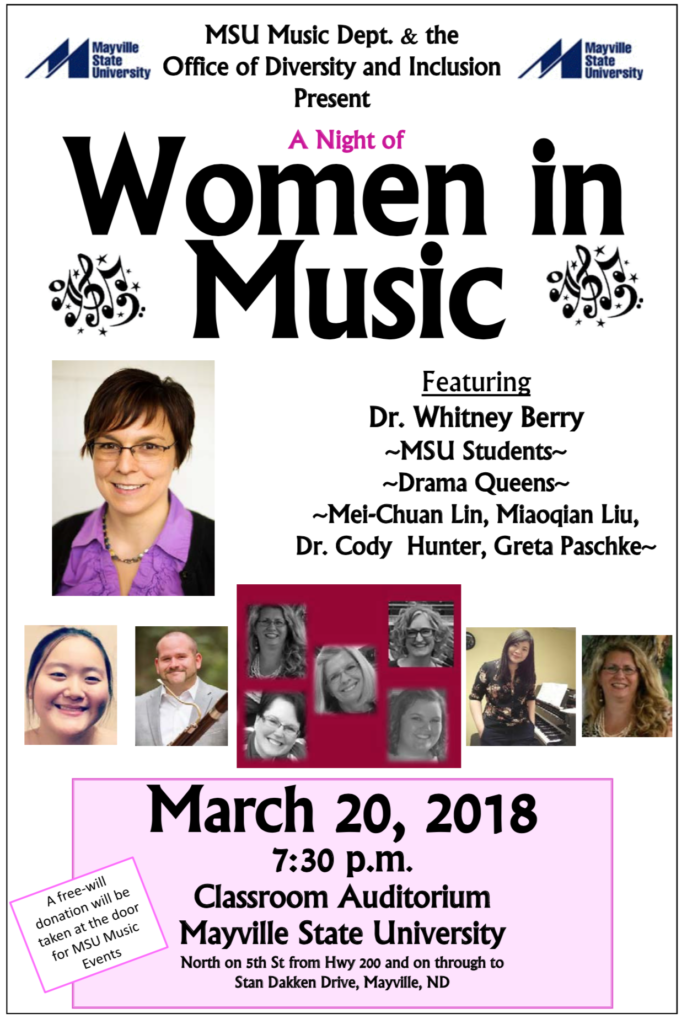 Women In Music Concert @ MSU Classroom Auditorium 