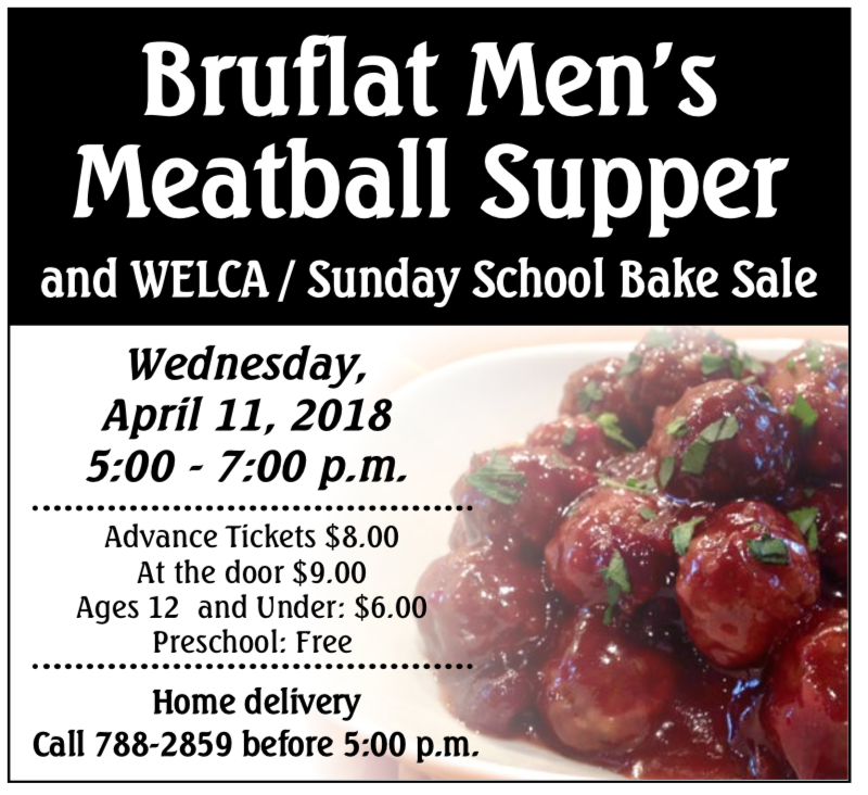 Bruflat Mens Meatball Supper @ Bruflat Church