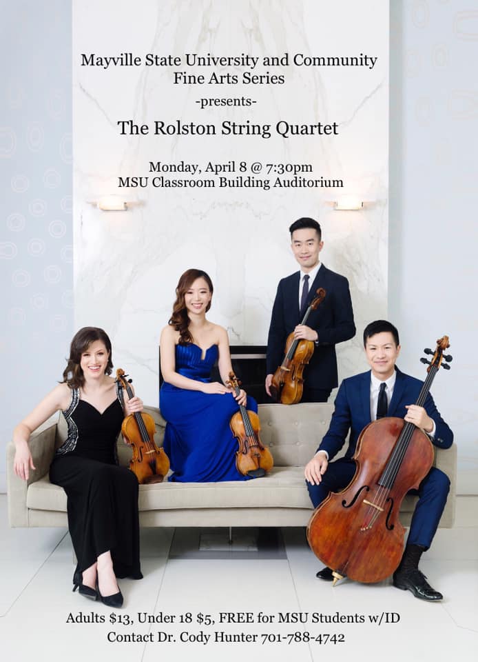 The Rolston String Quartet - MSU Fine Art Season Finale @ MSU Classroom Auditorium 