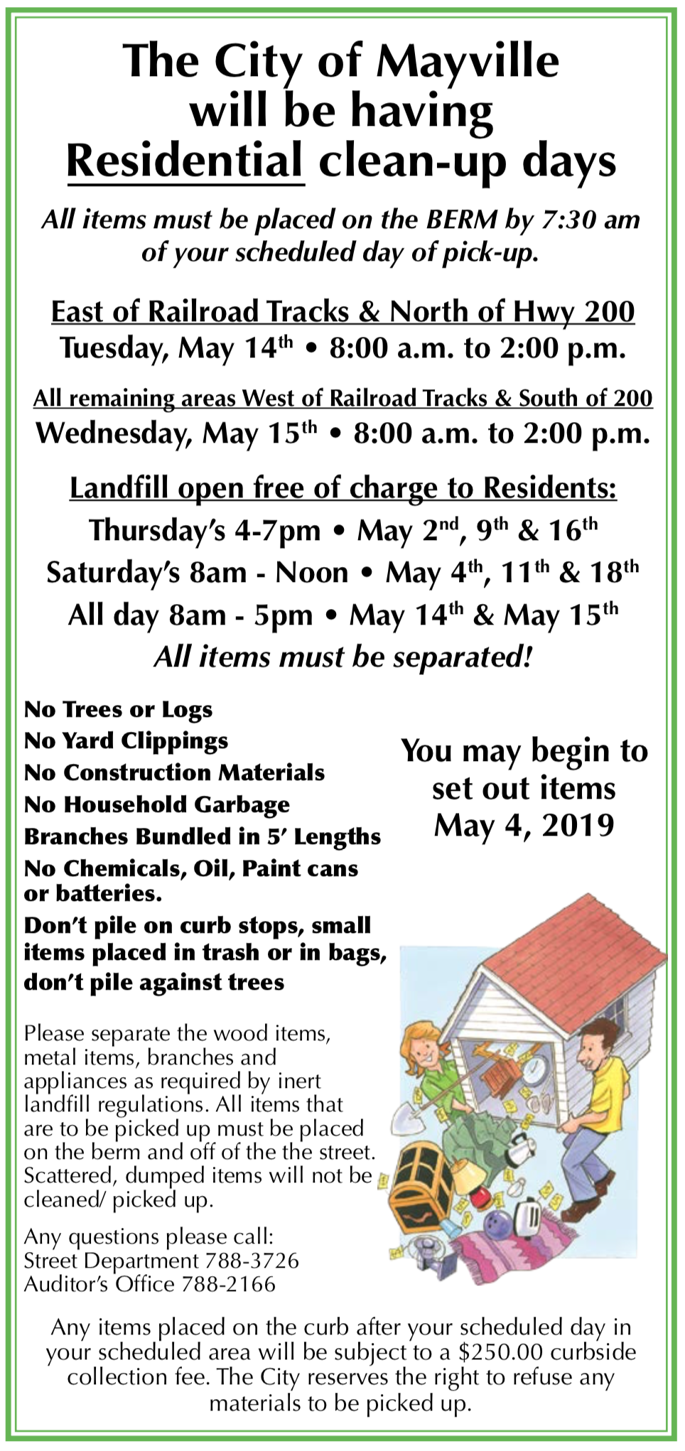 Mayville City Cleanup Days