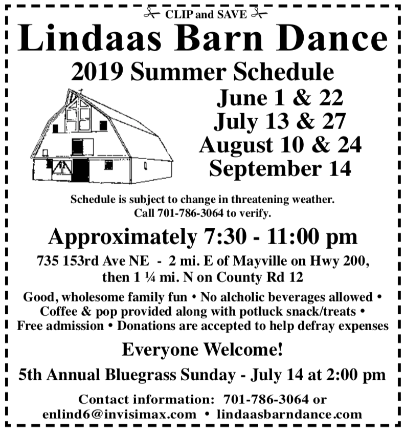 Lindaas Barn Dance Bluegrass Sunday @ Elroy Lindaas Farm
