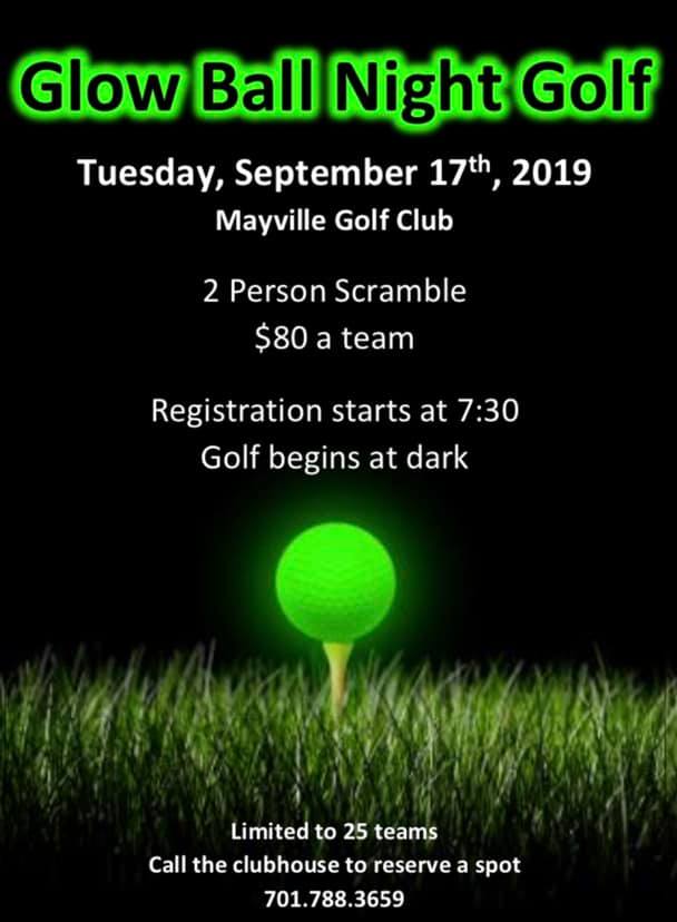 Glow Ball Night Golf @ Mayville Golf Club