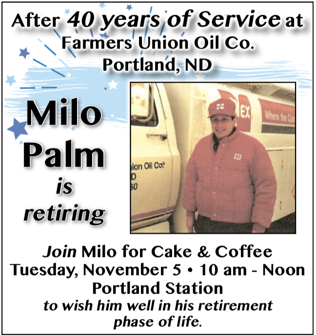 Milo Palm Retirement @ Portland Farmers Union Oil