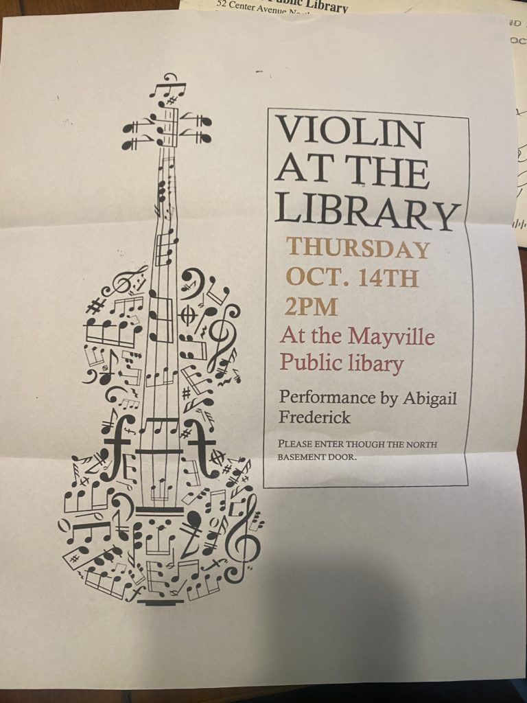 Violin at the Library @ Mayville Public Library