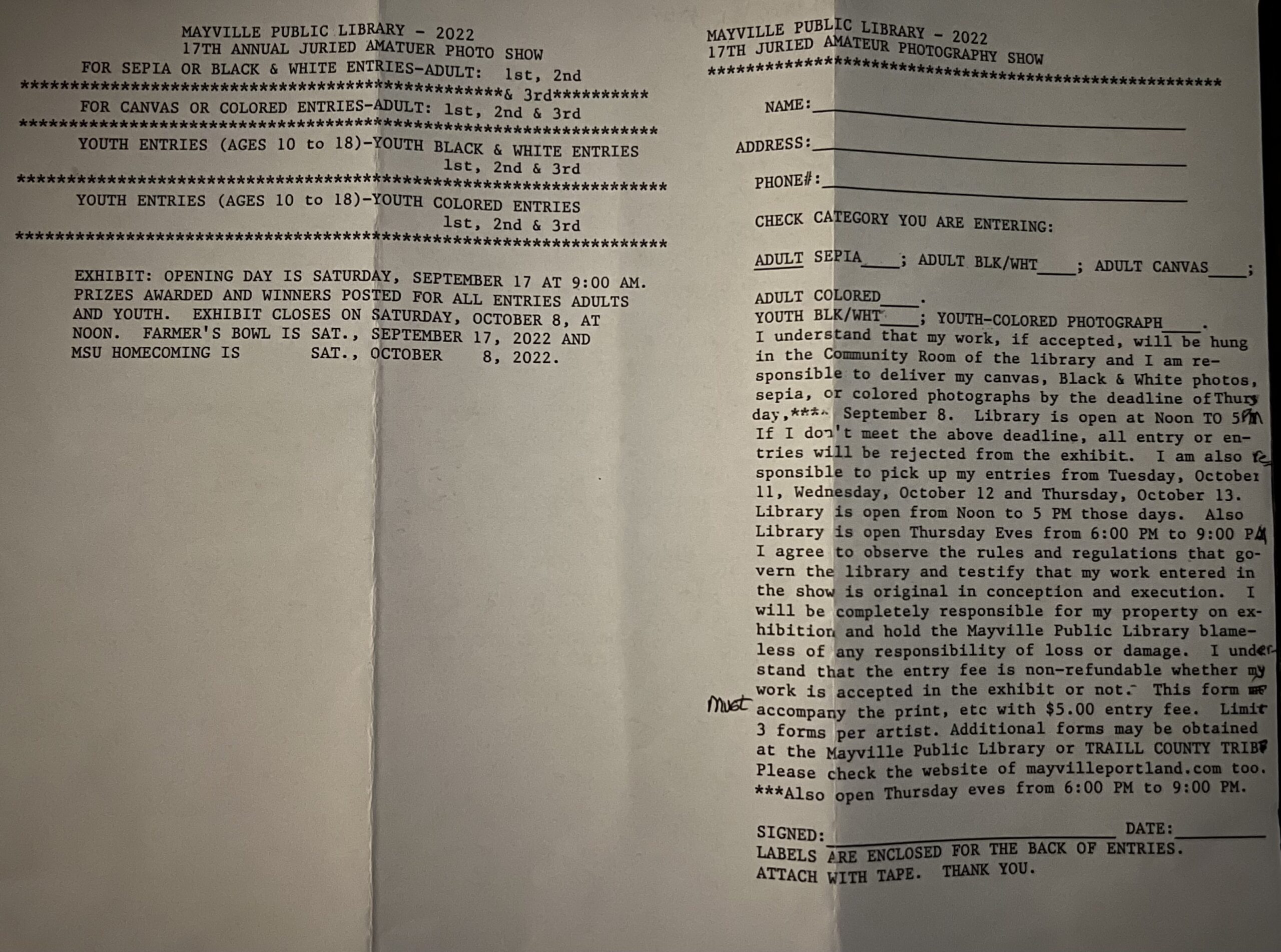 Mayville Public Library Mayville Portland, North Dakota
